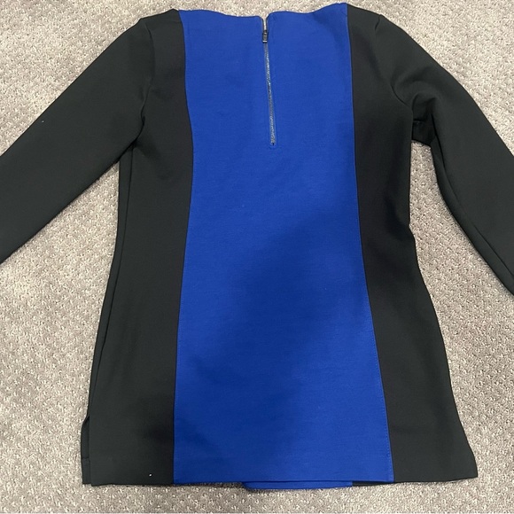 New York & Company Stylish Black and Blue Long Sleeve Structured Shirt Size XS - Picture 5 of 5